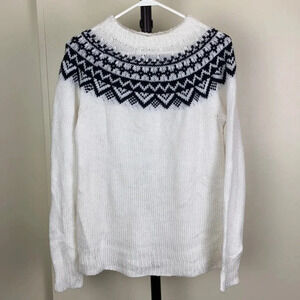 2/$25 Vintage fair isle chunky knitted knit crew neck wool  sweater size medium